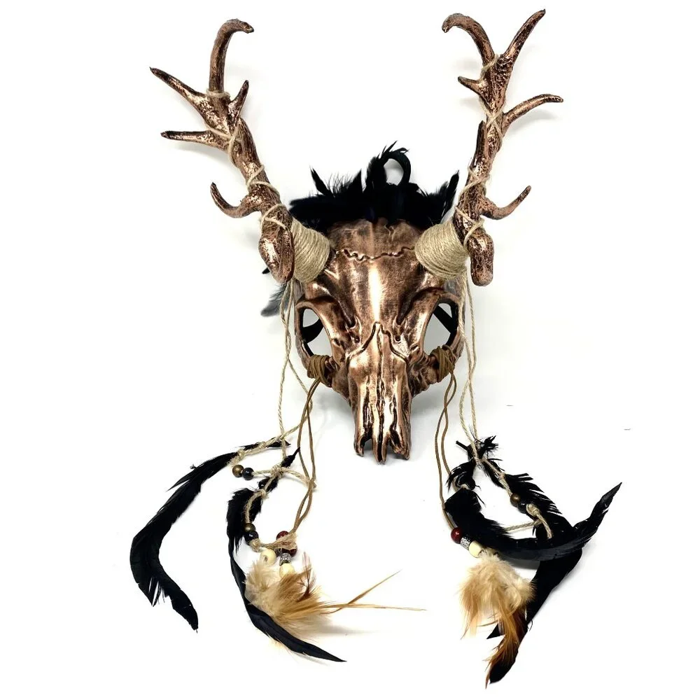 Krampus Ram Goat Demon with Horns Devil Halloween Masquerade Masks Party